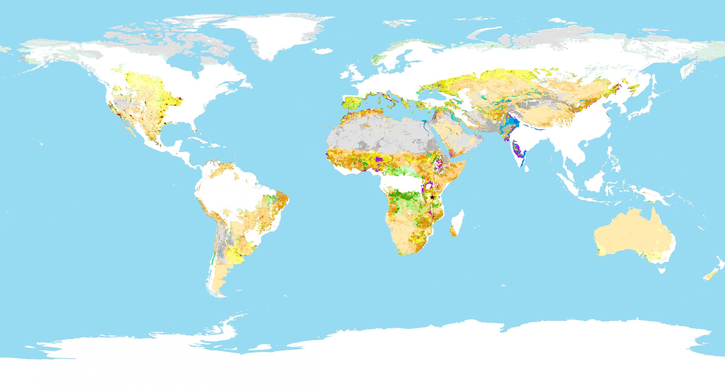 Changes In Anthropogenic Biomes Found In Rangelands Globally Between ...